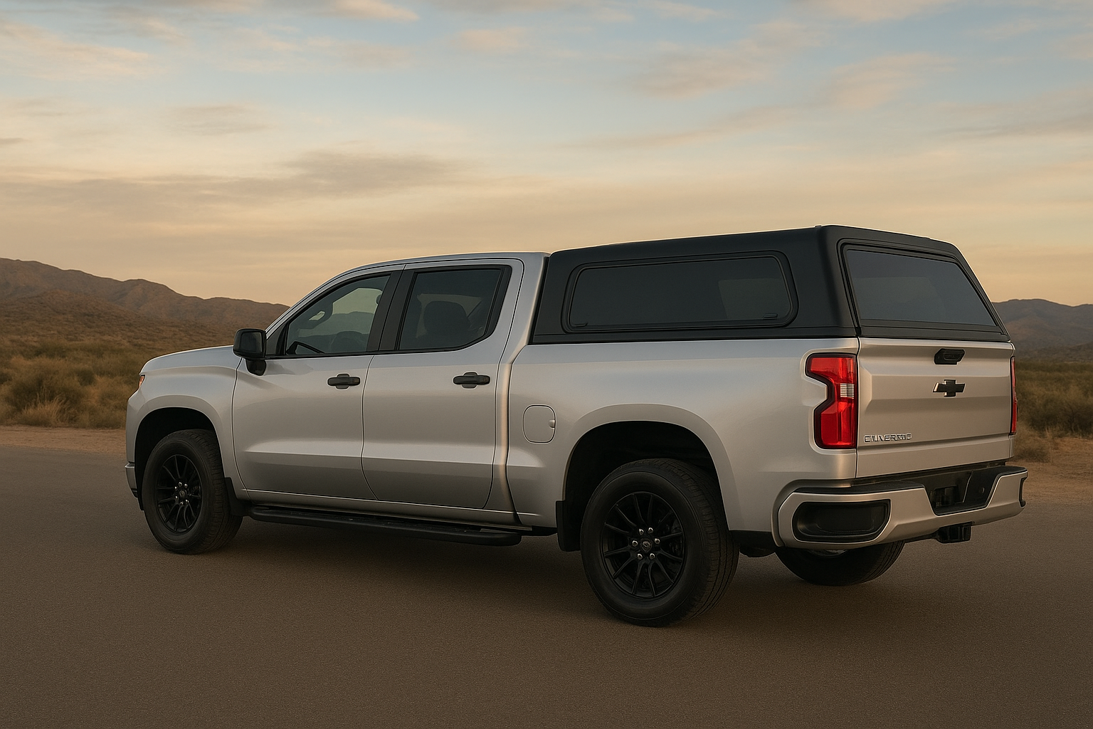 Кунг алюмінієвий LuxCap Standart для Chevrolet Silverado 3500 Double Cab 2020-2025 (довжина 8′ 2″)